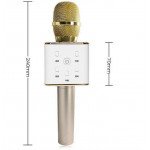 Wholesale Karaoke Microphone Portable Handheld Bluetooth Speaker KTV (Rose Gold)